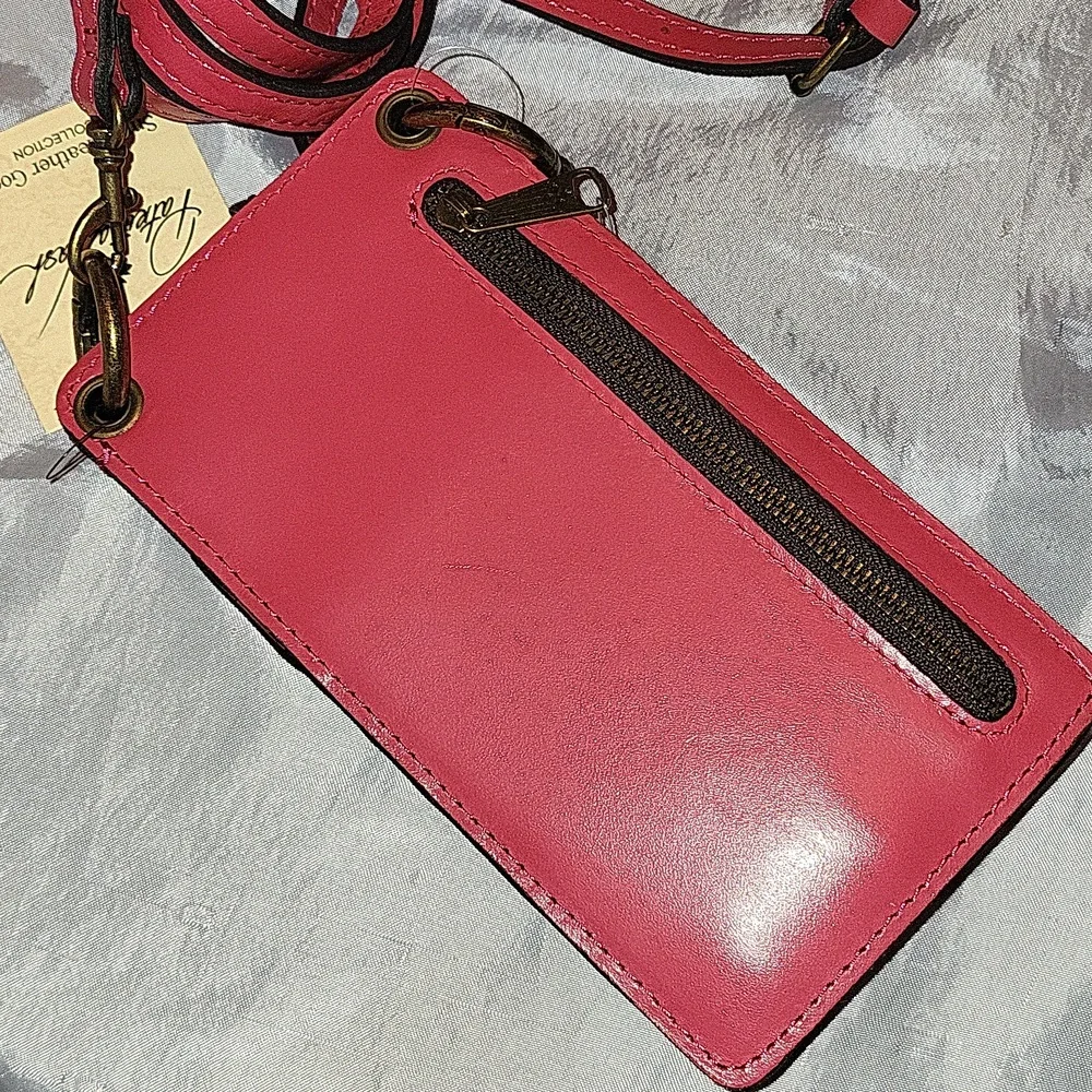 Patricia Nash Farleigh Passion Leather Crossbody Phone Pouch Wallet Bmwt ML Rt